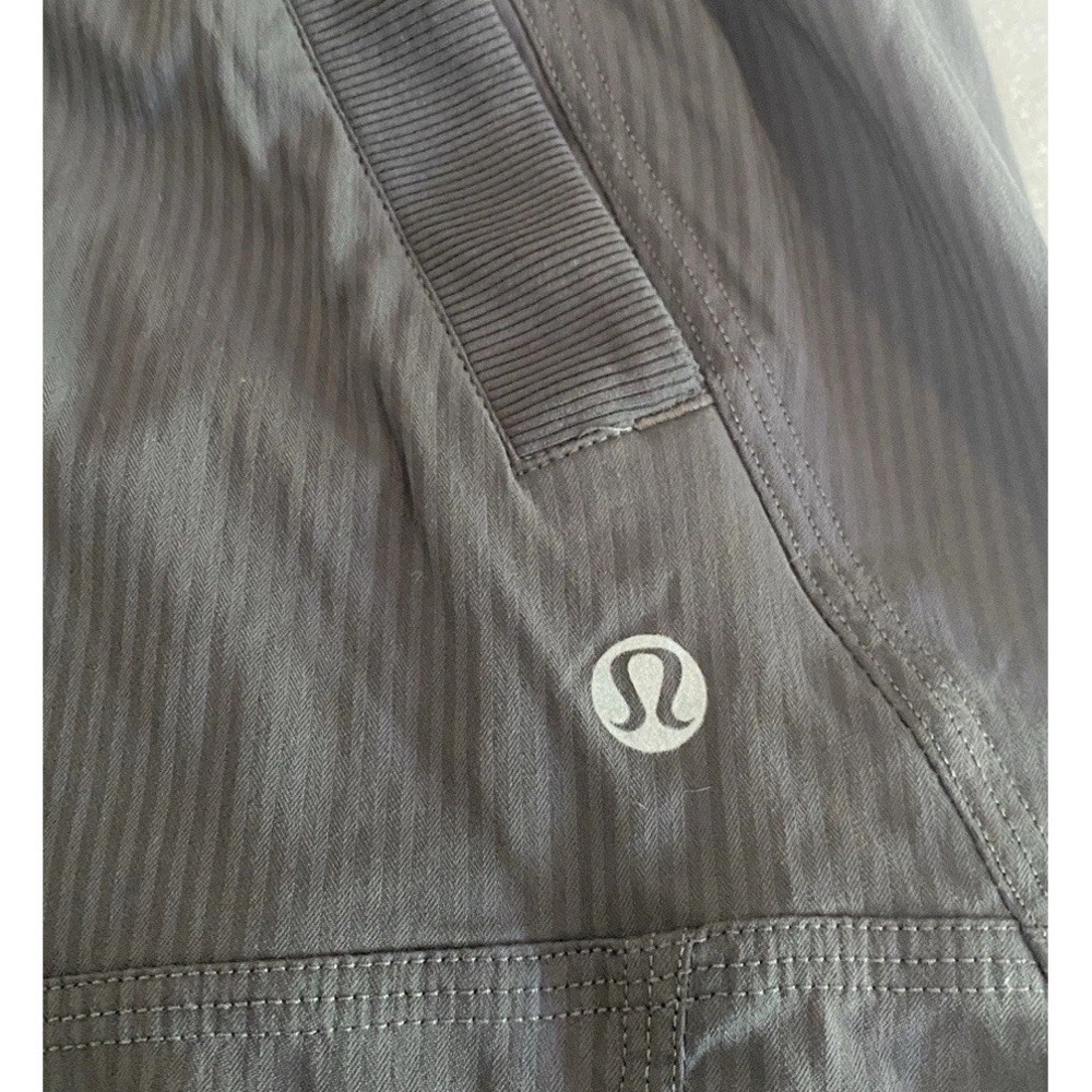 Lululemon Street To Studio Crop Pants Size 8 Grey Ruched Drawstring Cropped - Picture 3 of 6